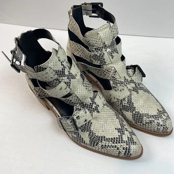 - CREVO JESSAMINE SNAKESKIN CAGE BOOTIES - Picture 2 of 6